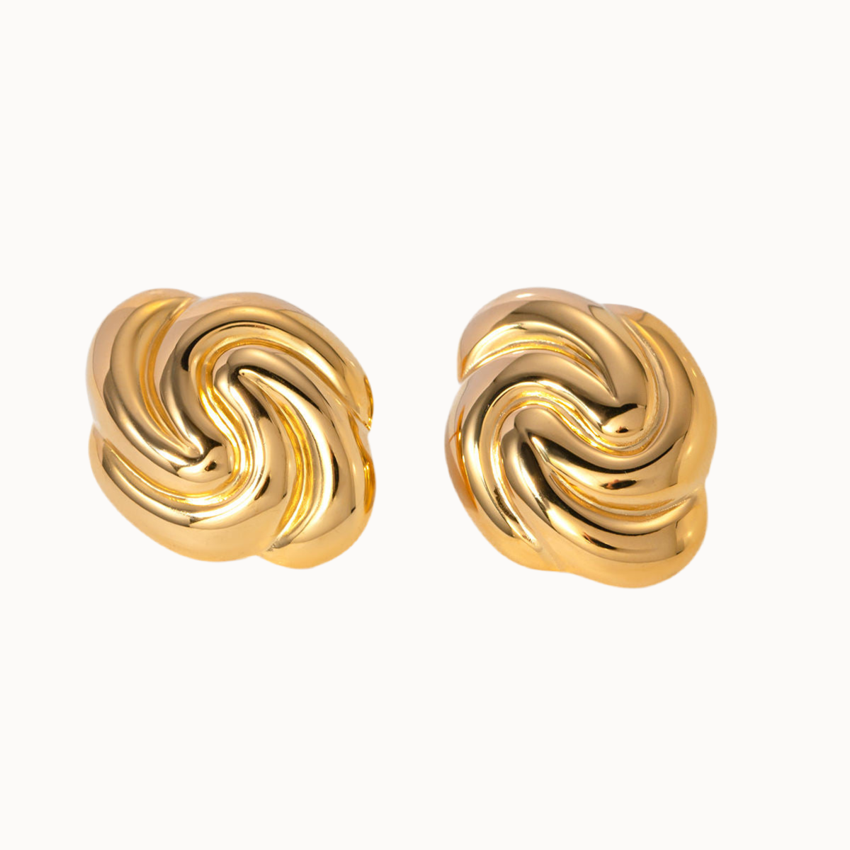 golden swirl urban style ohrringe hypoallergen