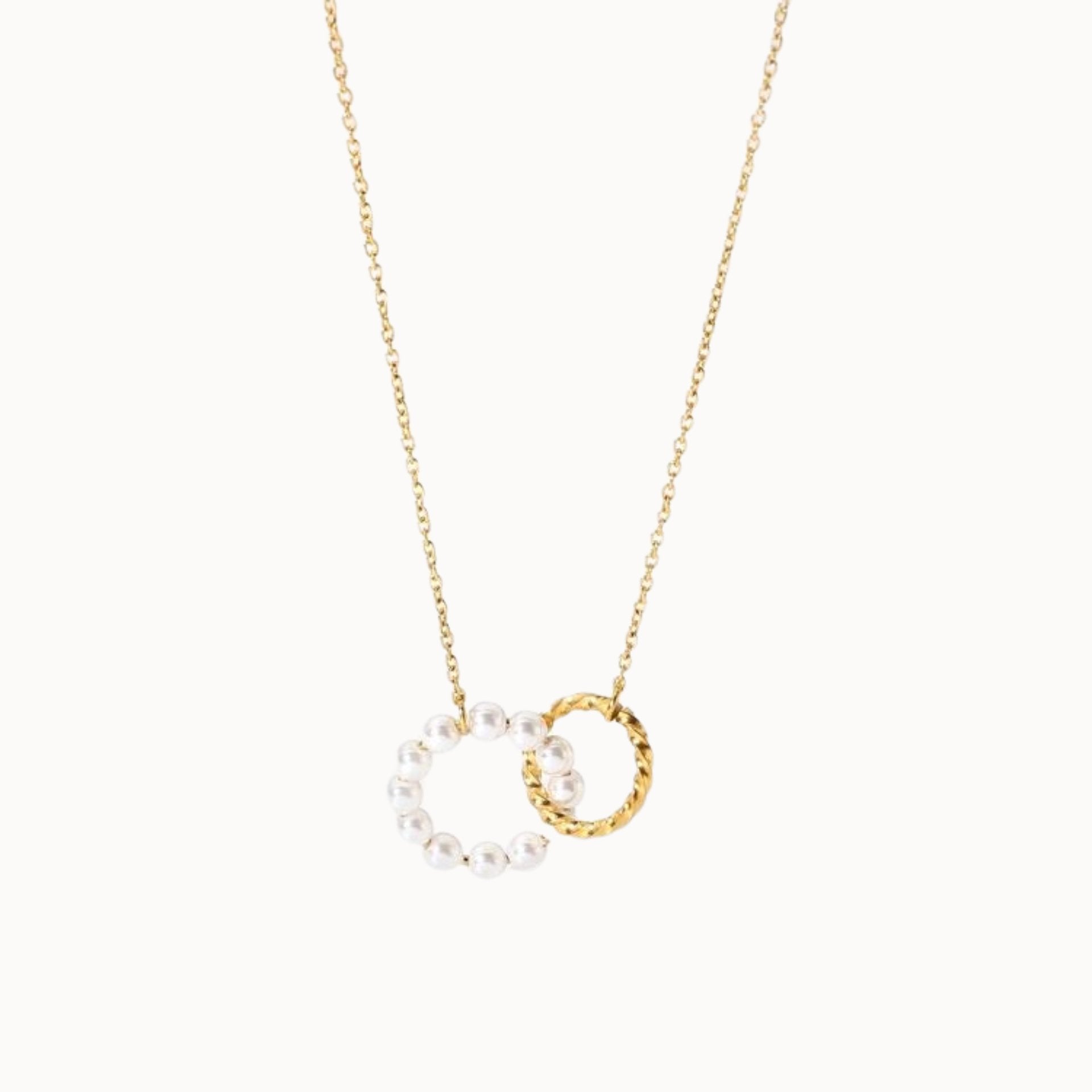 harmony kette with dual pendant gold