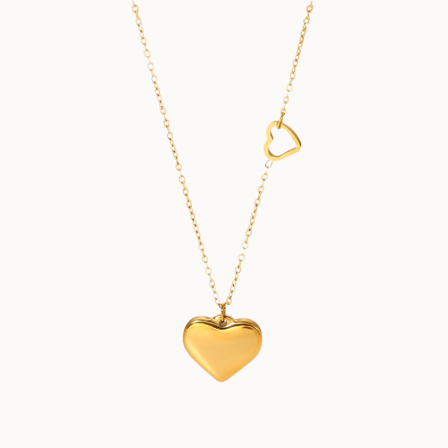 modern heartbeat kette getragen love