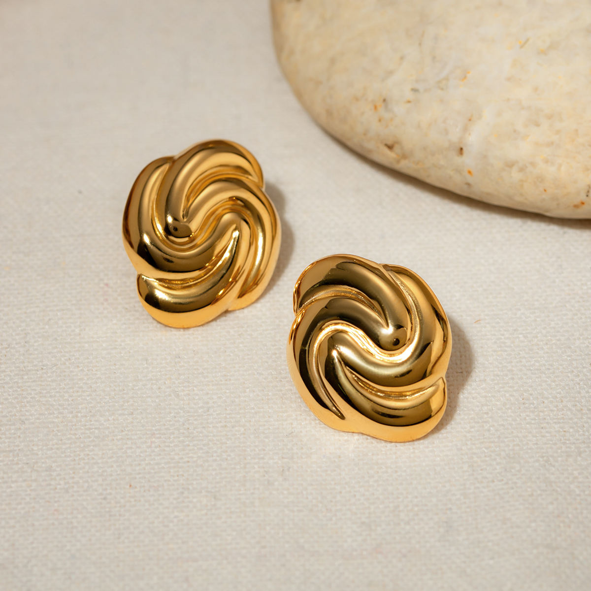 Golden Swirl Ohrstecker