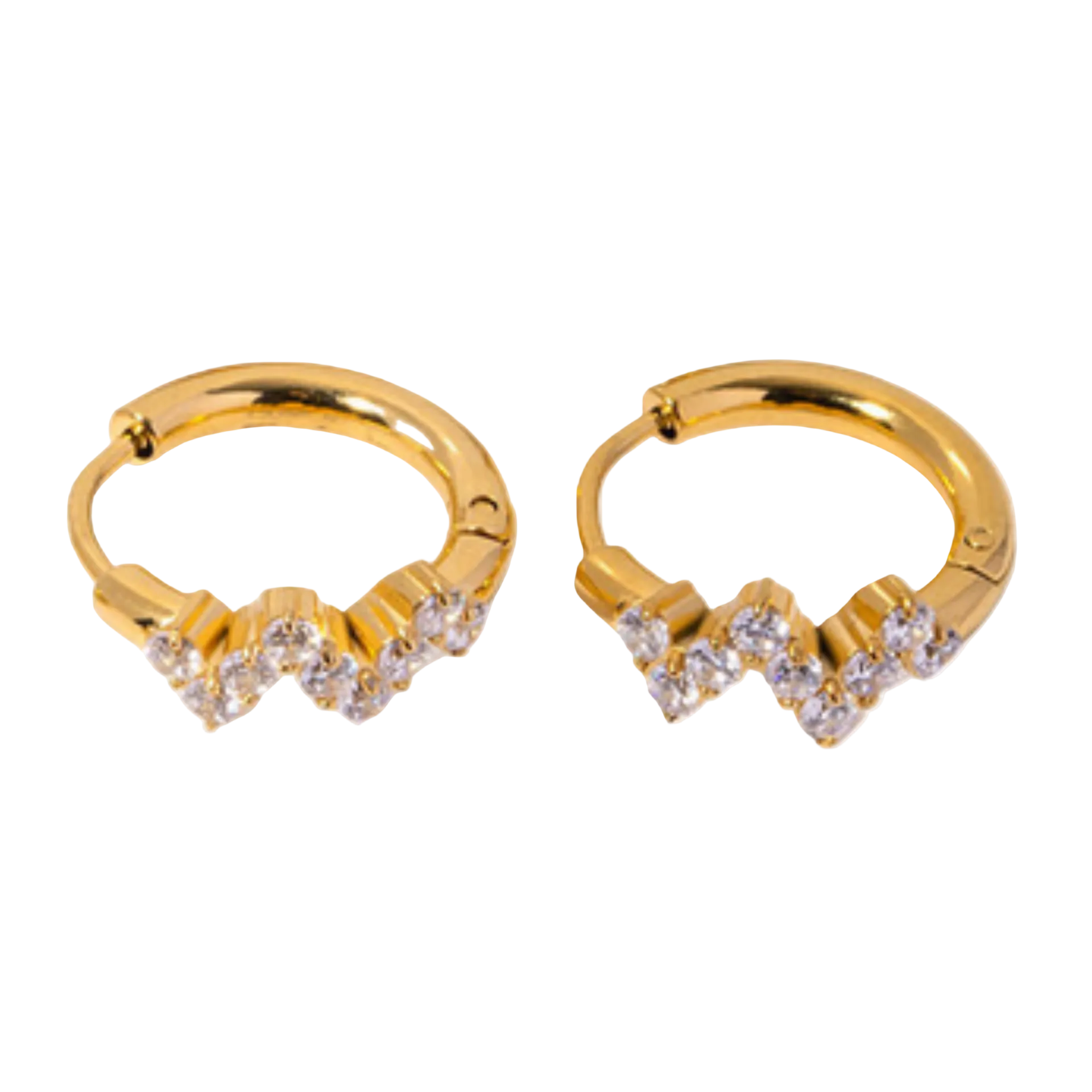 starshine huggie ohrringe stern gold edelstahl