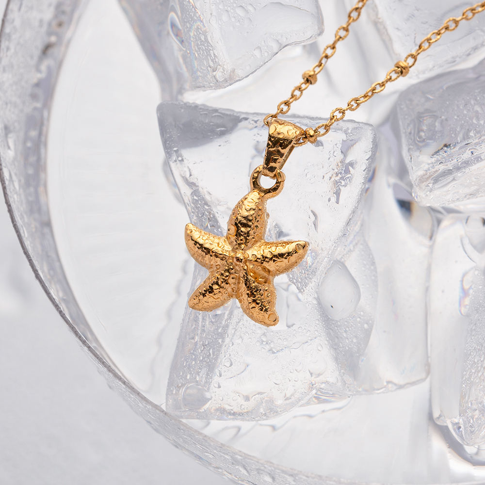 Golden Starfish Kette