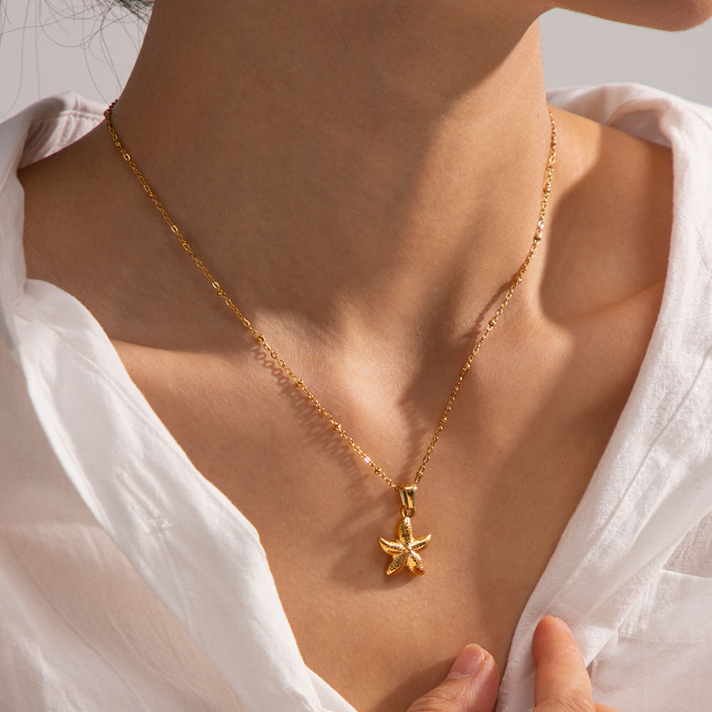 Golden Starfish Kette