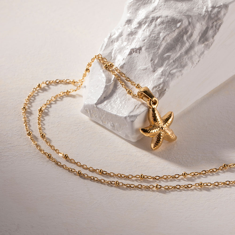 Golden Starfish Kette