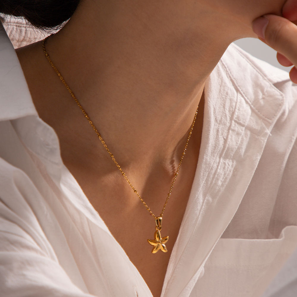 Golden Starfish Kette