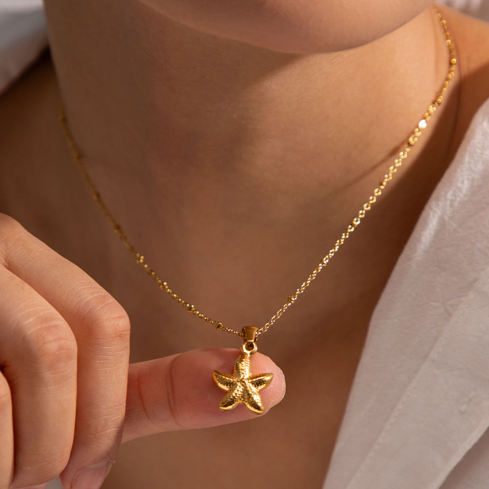Golden Starfish Kette
