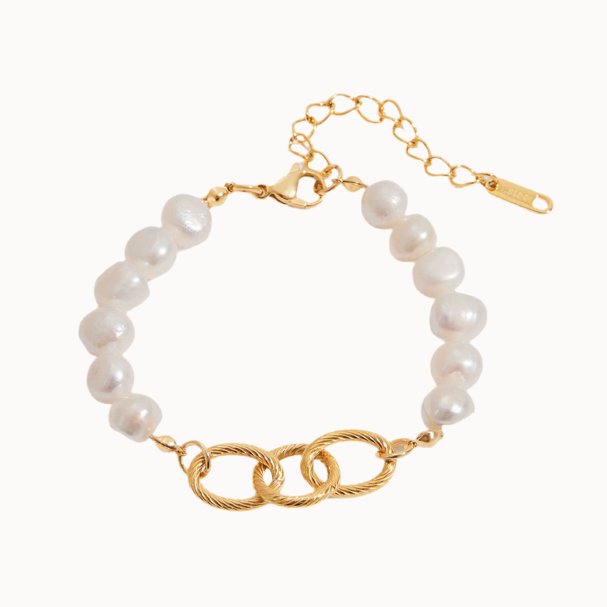 pearl chic armband perlen gold edelstahl