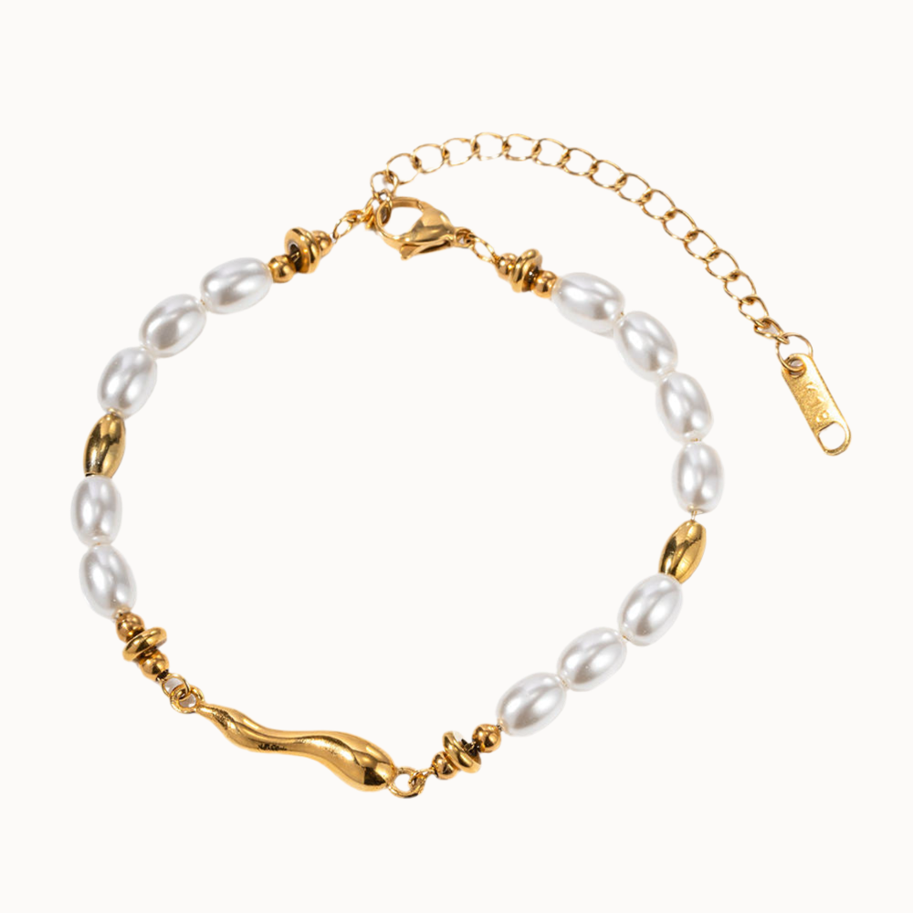 gold perlen armband karabiner verlängerung