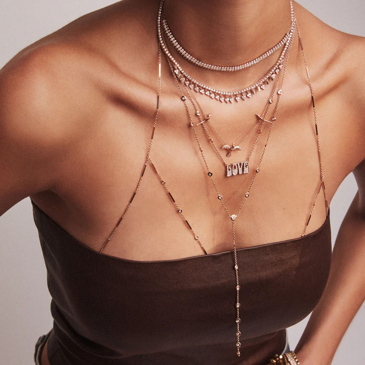 Golden Pearl Drop Kette