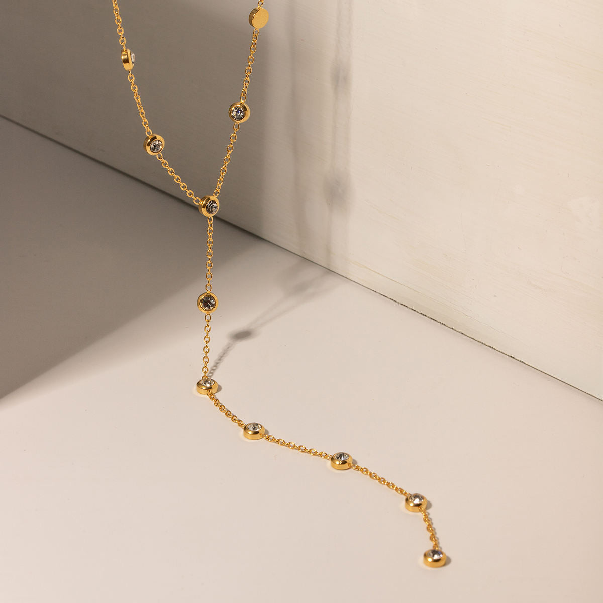 Golden Pearl Drop Kette