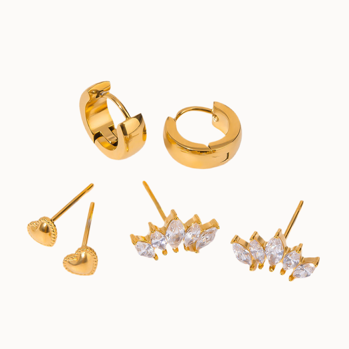 Golden Shine Ohrring-Set