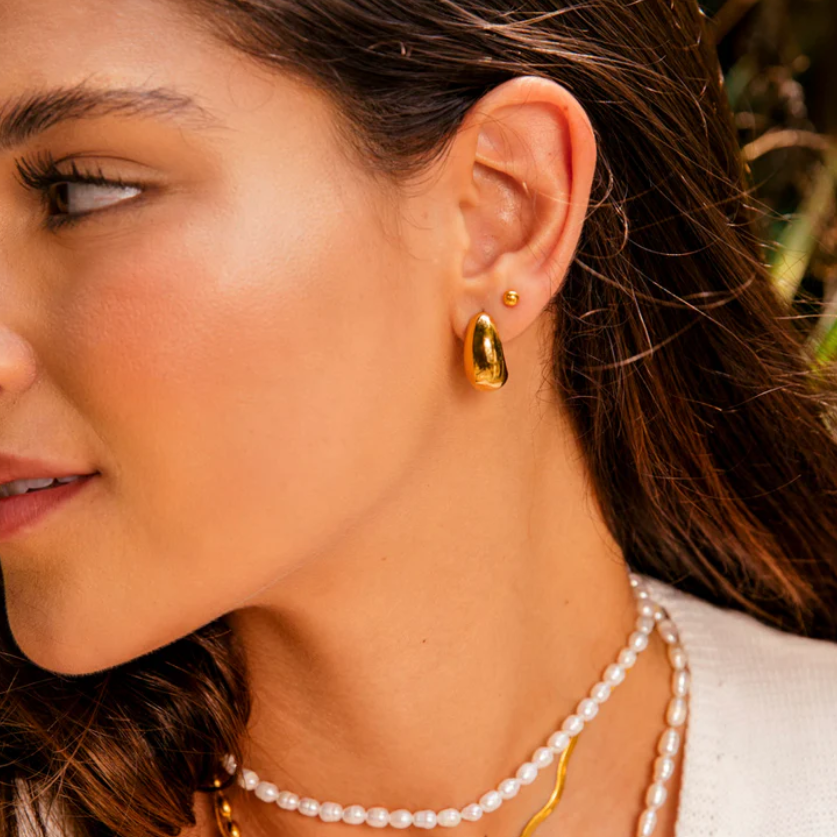 Golden Sphere Ohrstecker