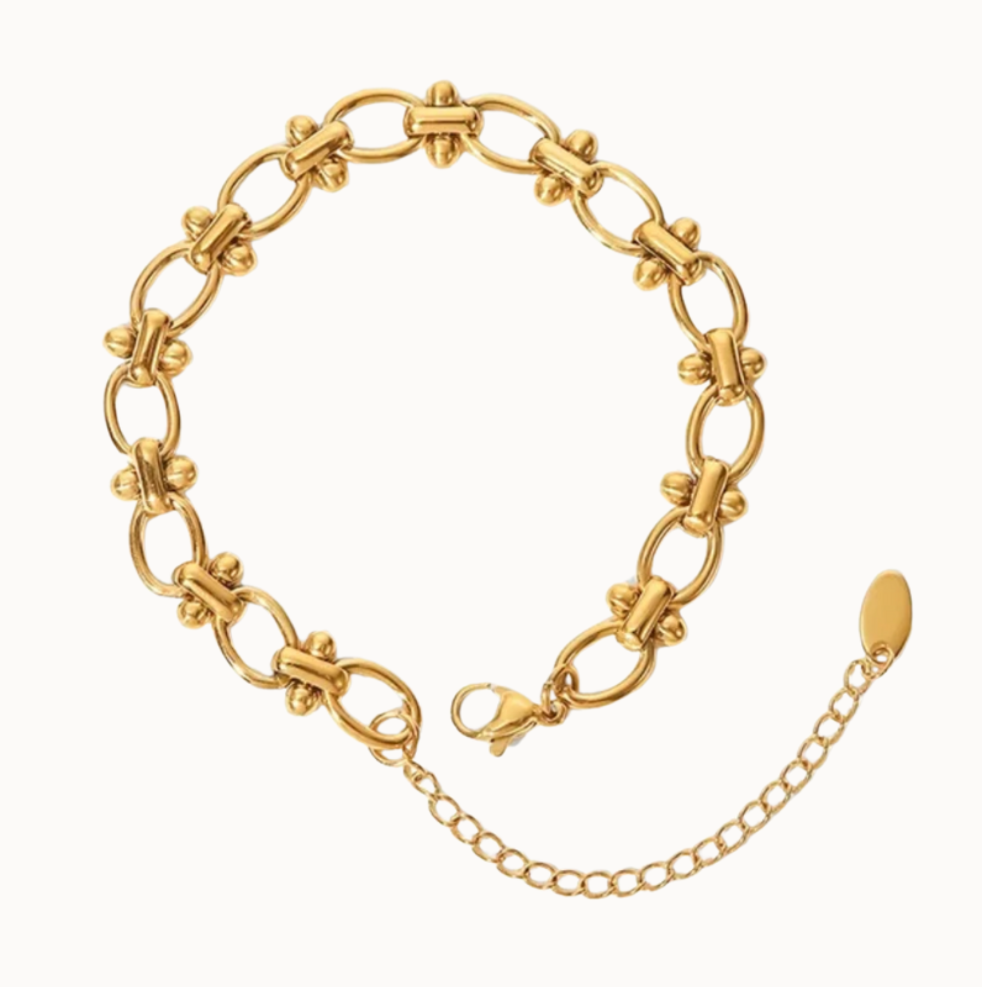 urban chain armband gold edelstahl kombination
