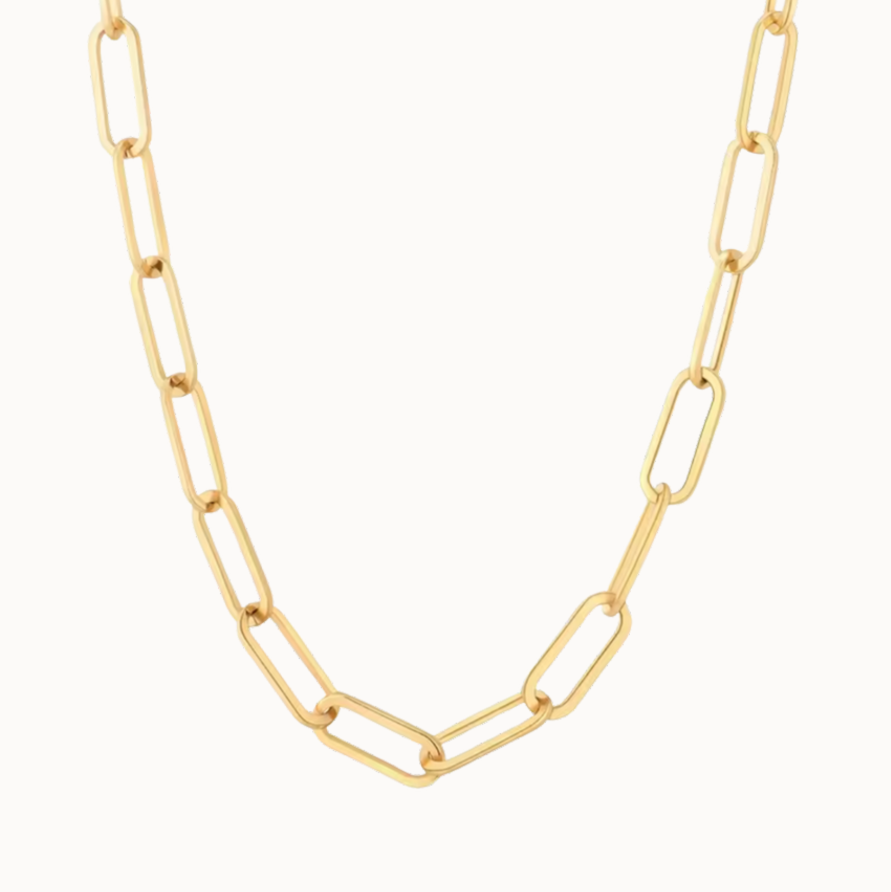 chain necklace 18k gold stainless steel waterproof