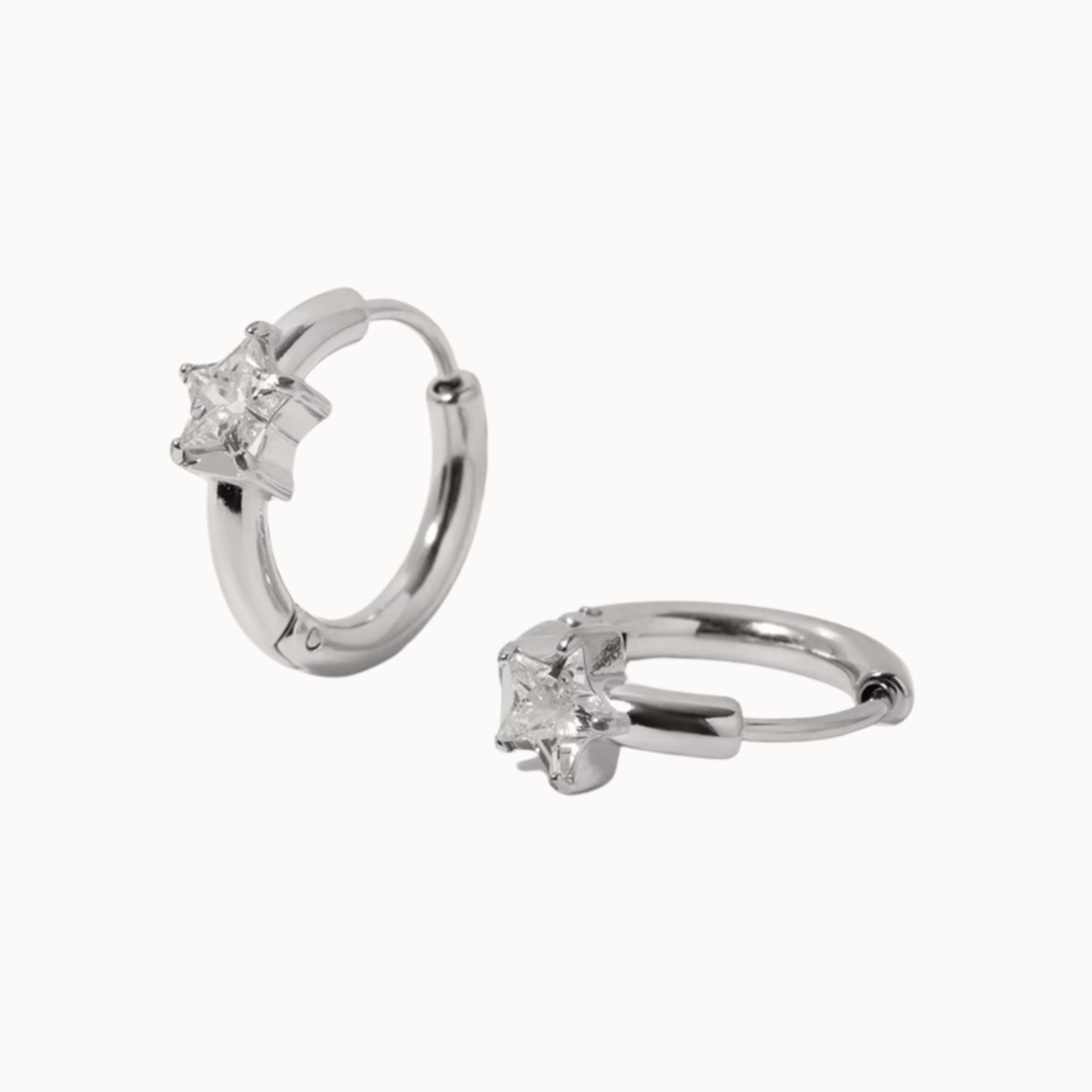 stella star ohrringe moderne creolenform