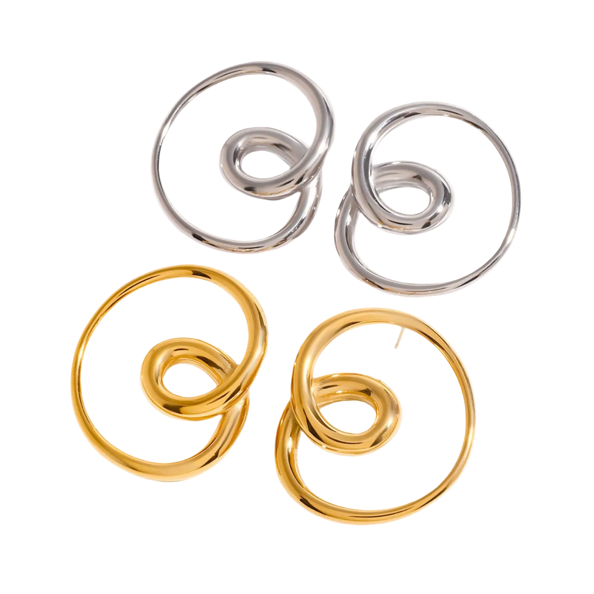 modern spiral ohrringe gold spiralform statement design