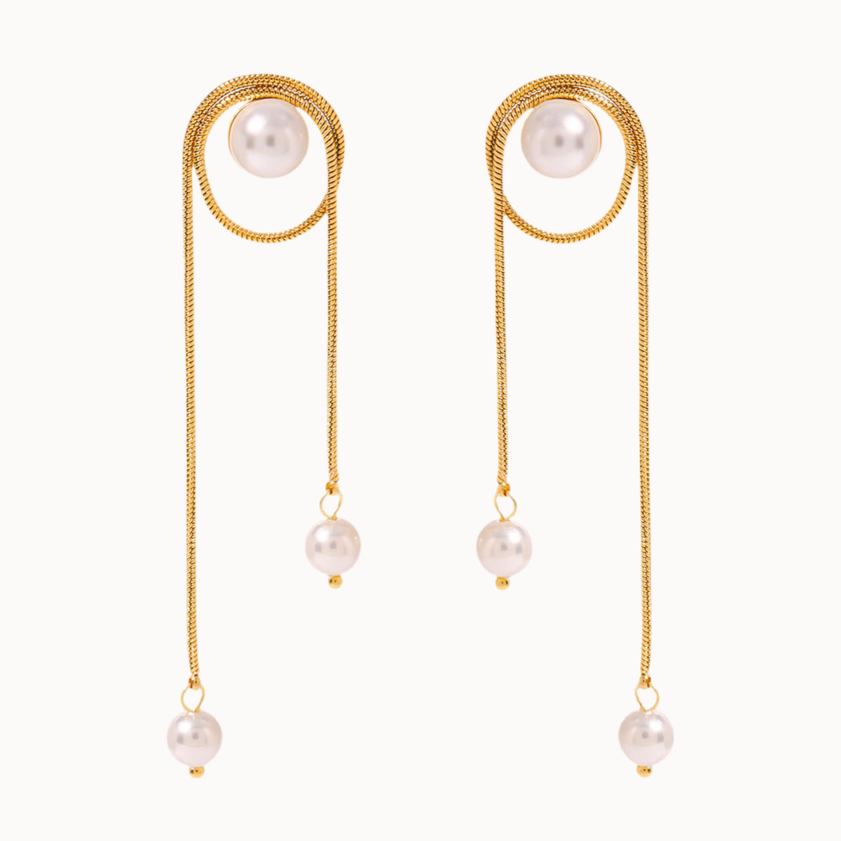 Modern Pearl Statement Ohrringe