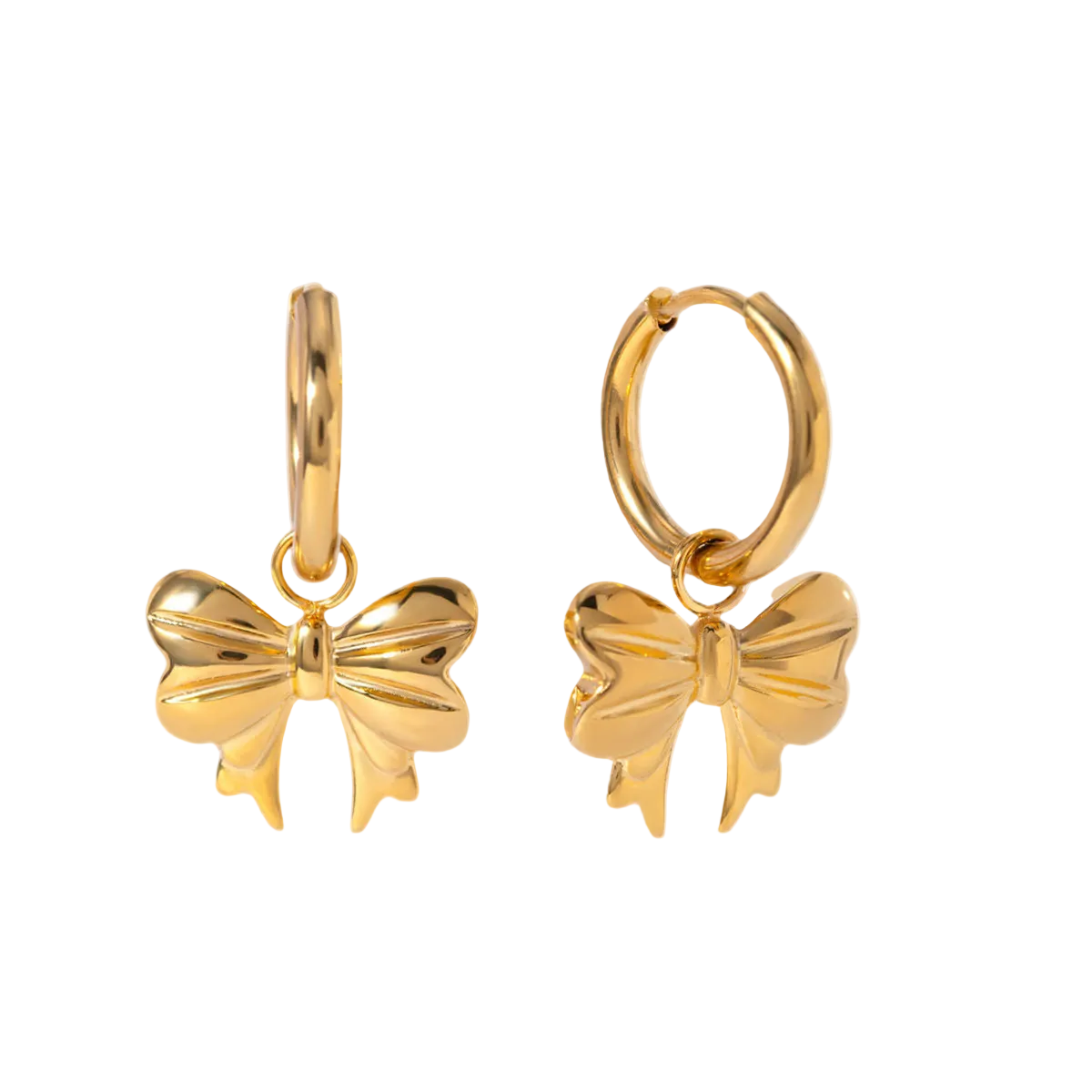 golden ribbon creolen gold edelstahl perspektive