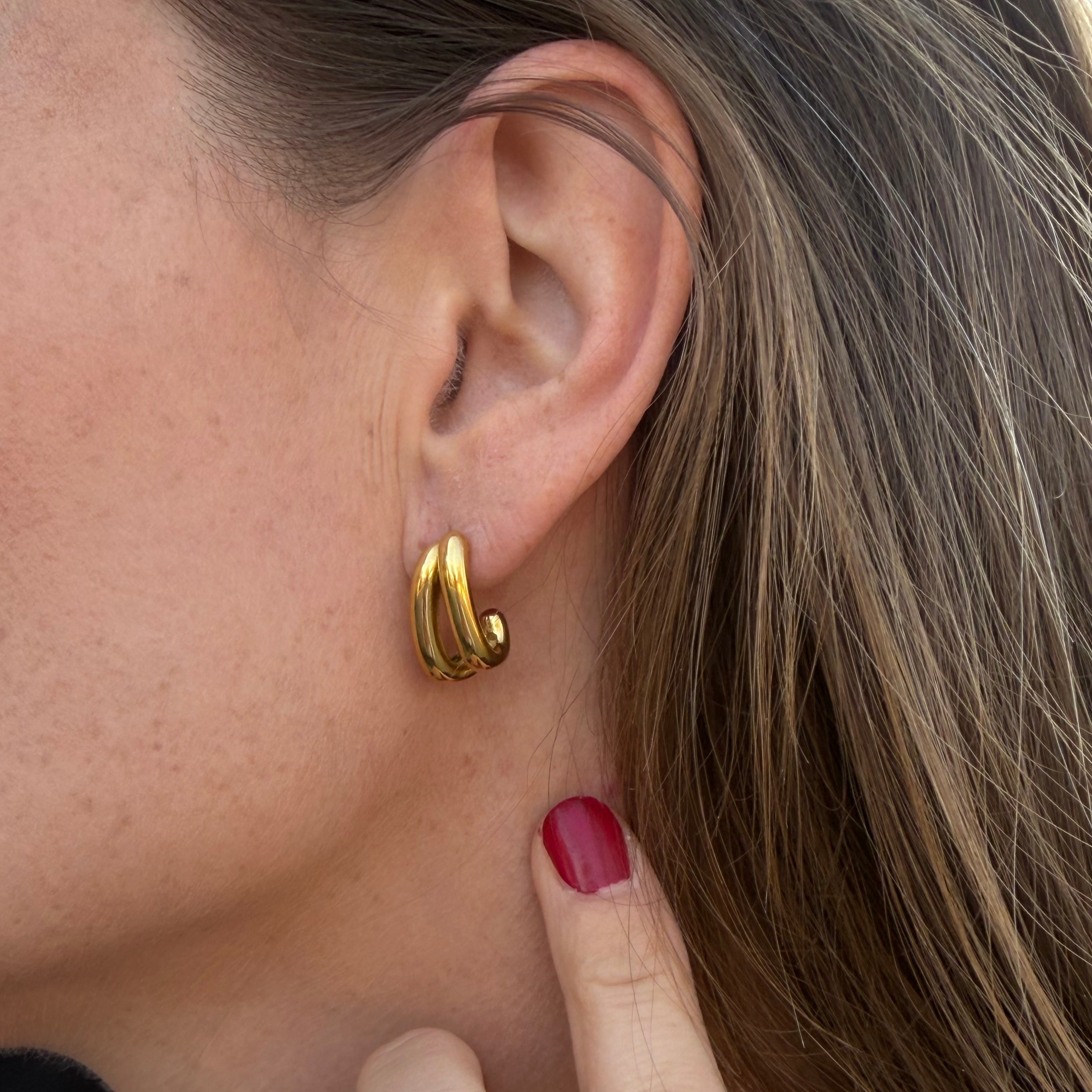 Duo Curve Ohrringe