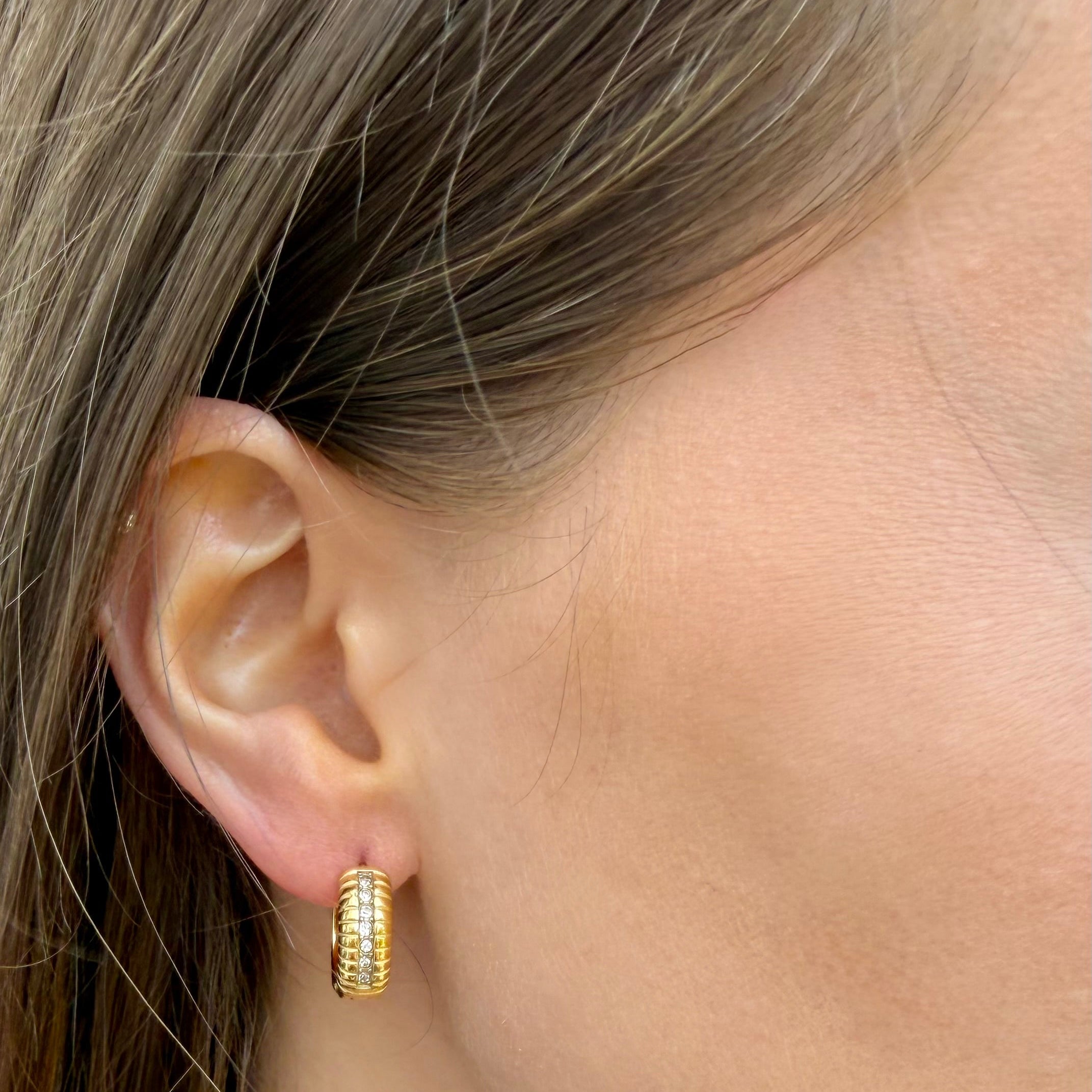 Crystal Luxe Hoops
