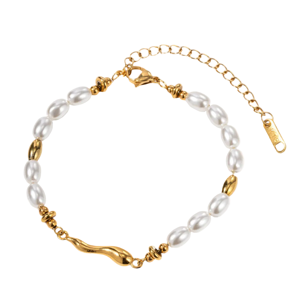 gold perlen armband karabiner verlängerung