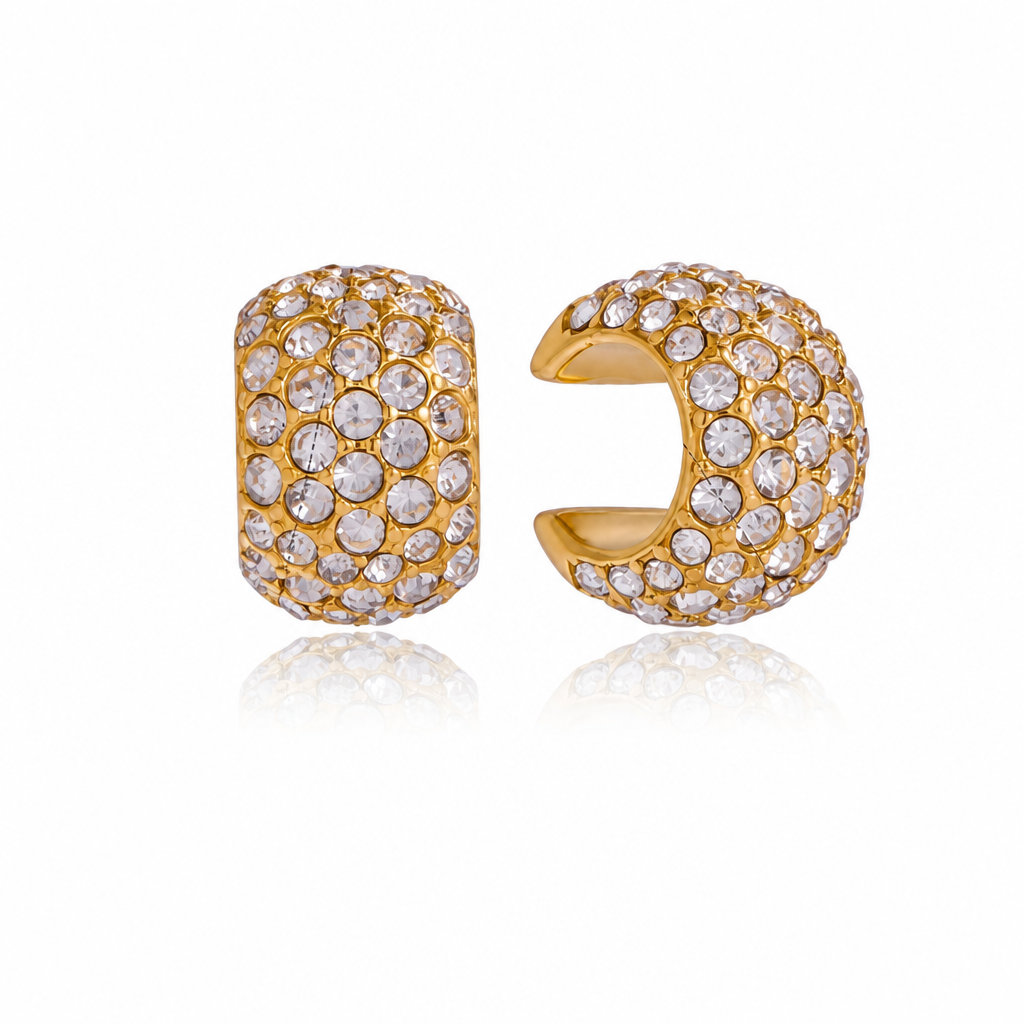 diamond sparkle creolen gold edelstahl wasserfest