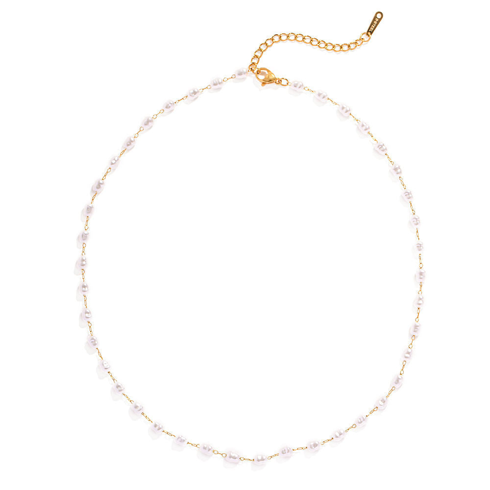 pearl kette verstellbar wasserfest hypoallergen