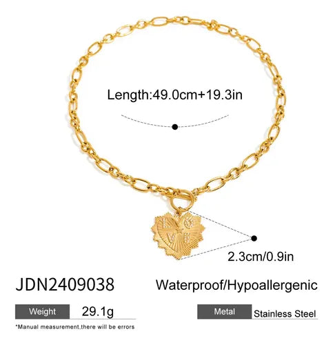 Golden Love Statement Kette