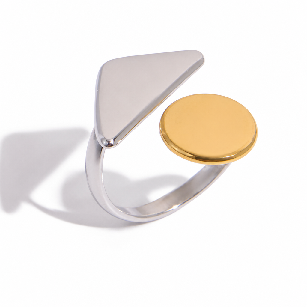 dome statement ring gold edelstahl wasserfest