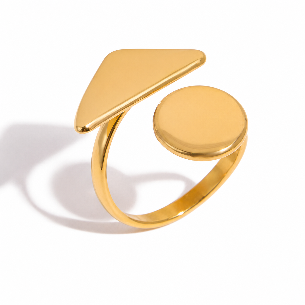 dome statement ring gold edelstahl wasserfest
