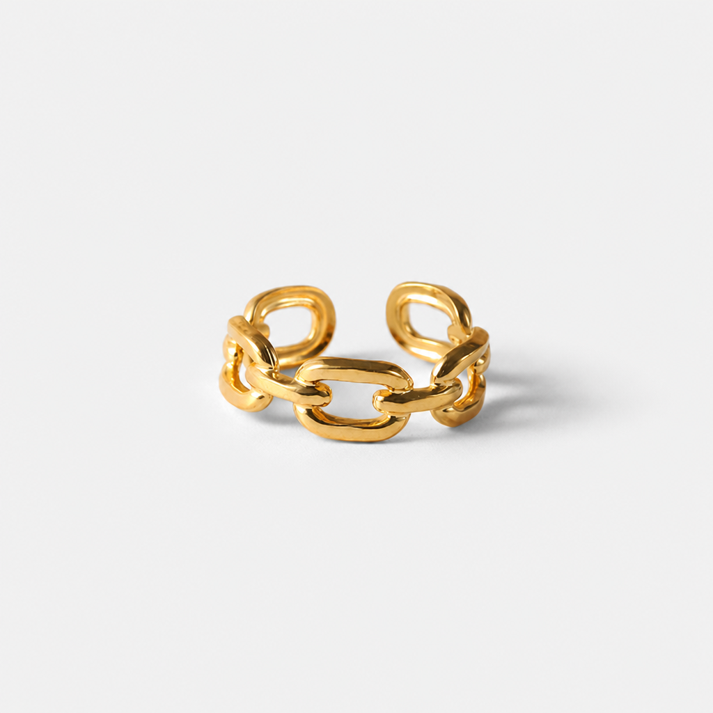 link chain ring gold edelstahl kettenglieder wasserfest verstellbar