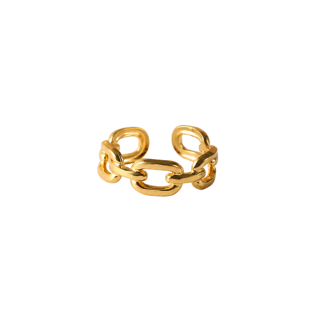 link chain ring gold edelstahl kettenglieder wasserfest verstellbar