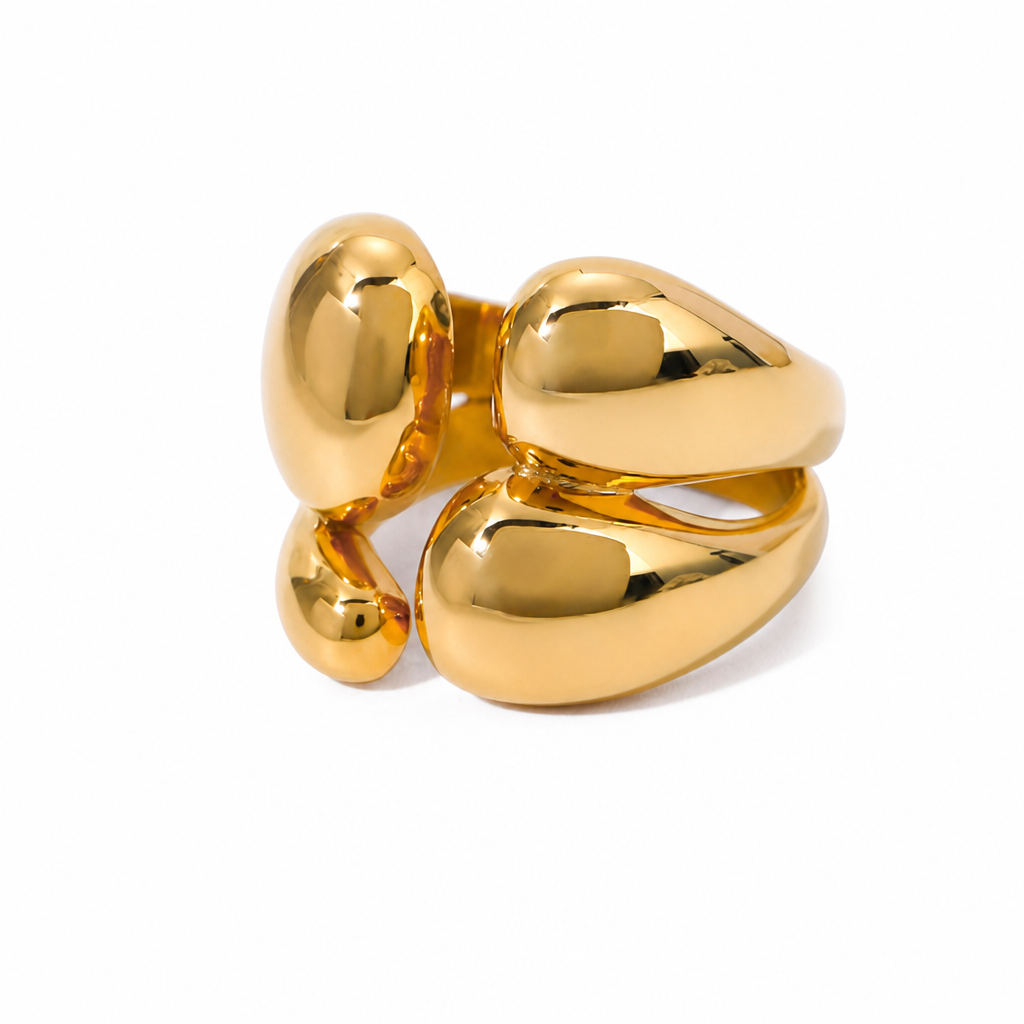dome stack ring gold edelstahl wasserfest