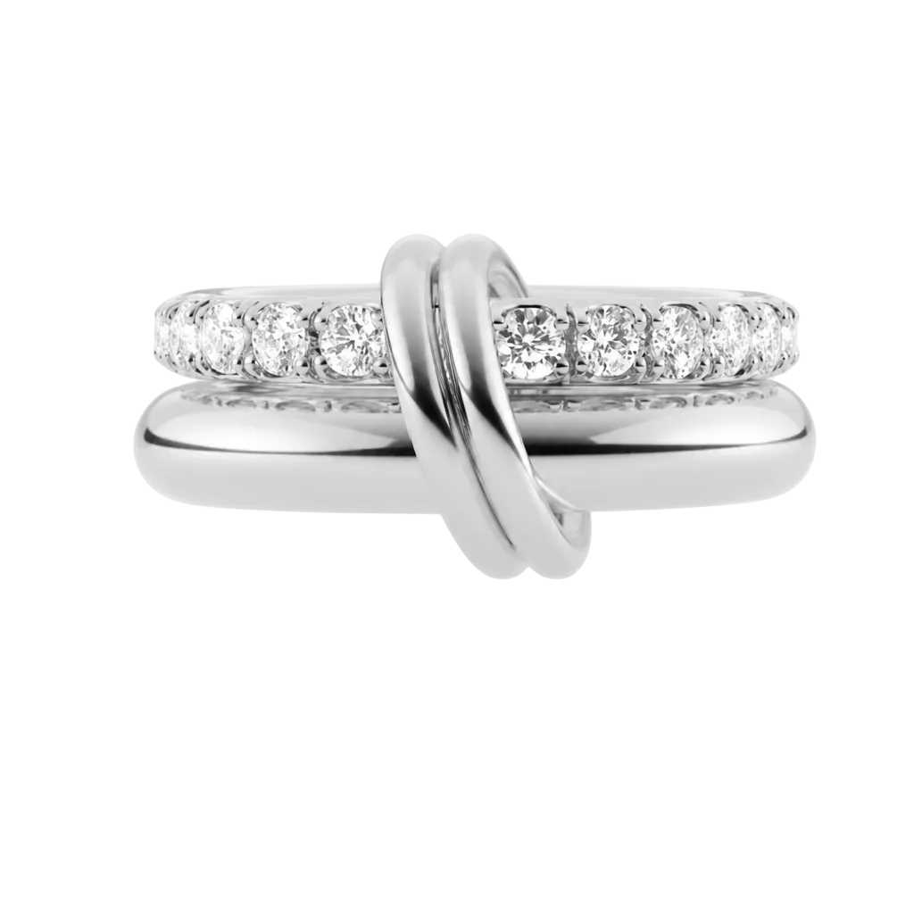 twisted sparkle ring silber edelstahl wasserfest elegant funkeln