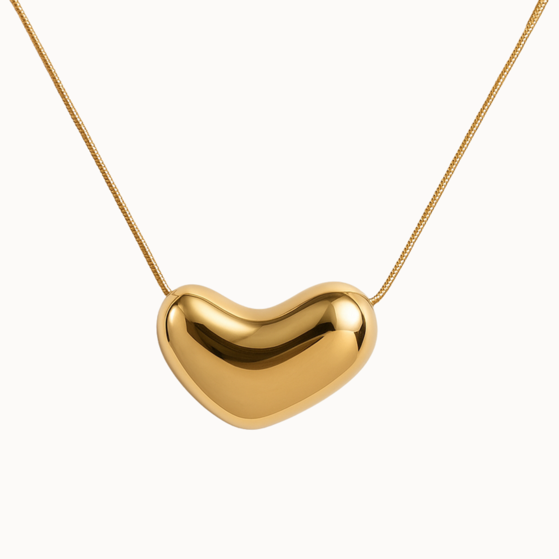 geschwungener herzanhänger kette gold silber