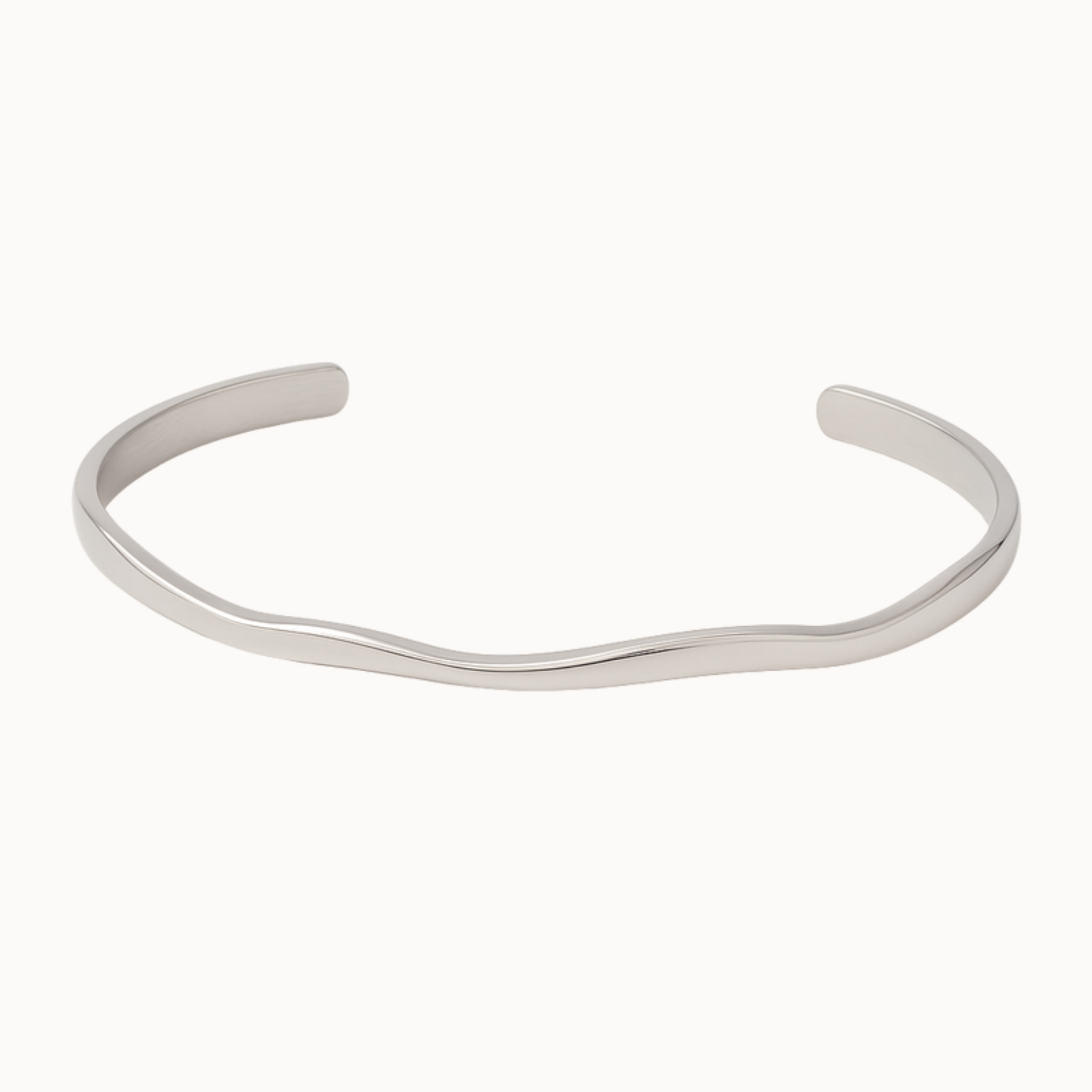 Wave Cuff Armreif - Schmal