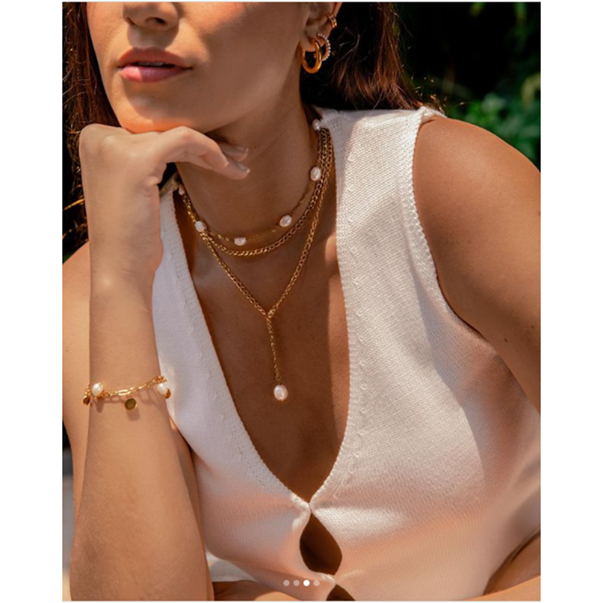 Pearl Charm Armband