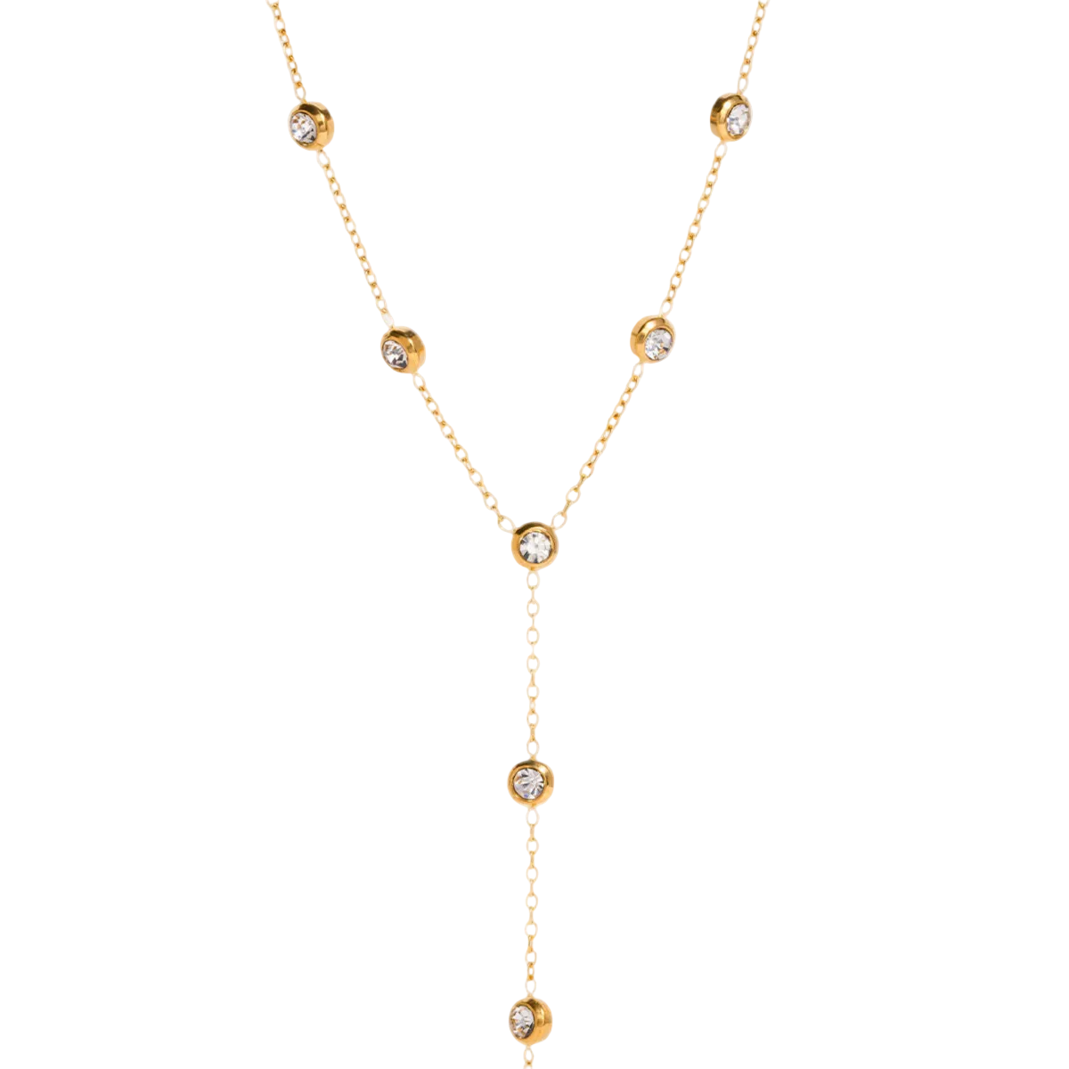 golden pearl drop kette y-halskette perlen 18k vergoldet