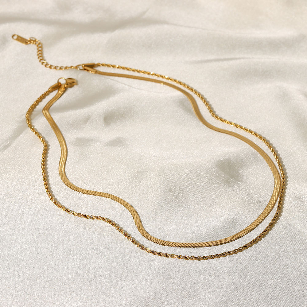 layered shine kette zweireihig elegant modell