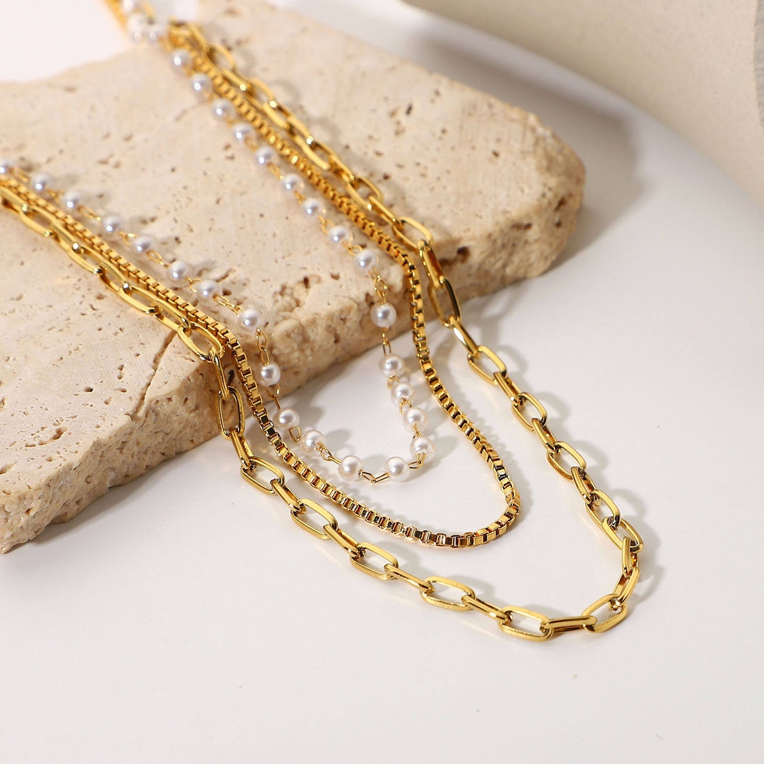 Pearl Harmony Layered Kette