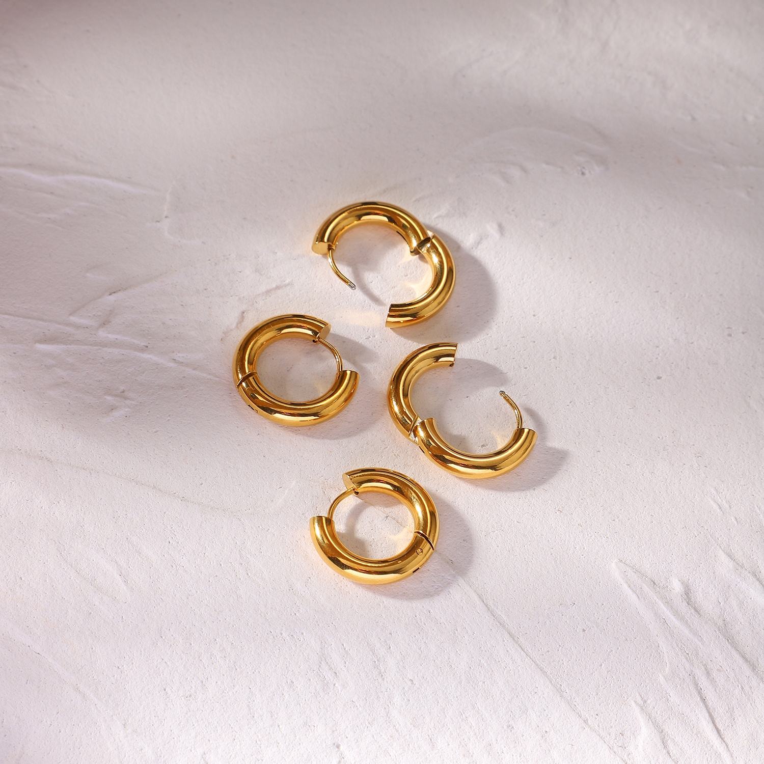 bold shine creole hoop side angle view