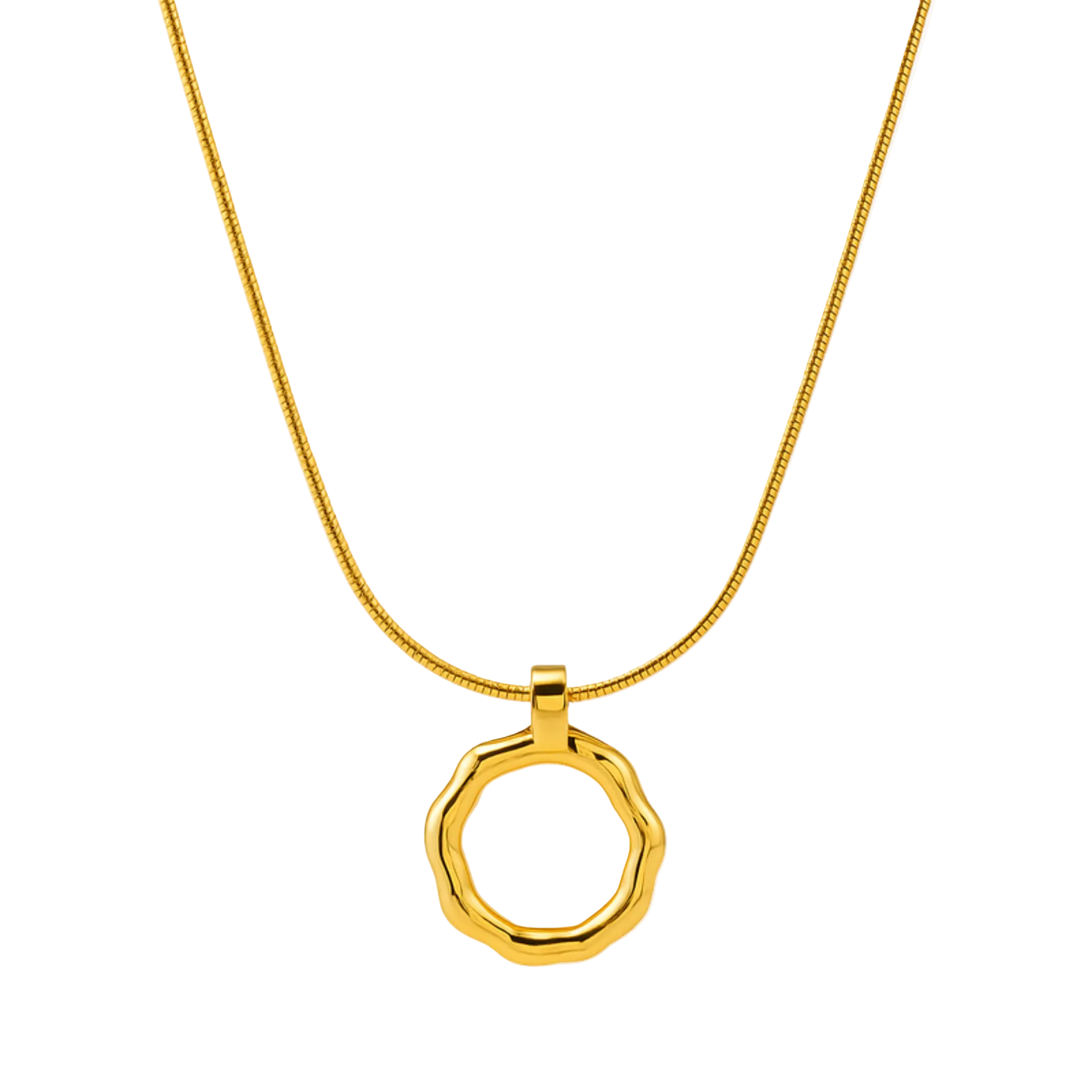 modern twist kette gold edelstahl halskette
