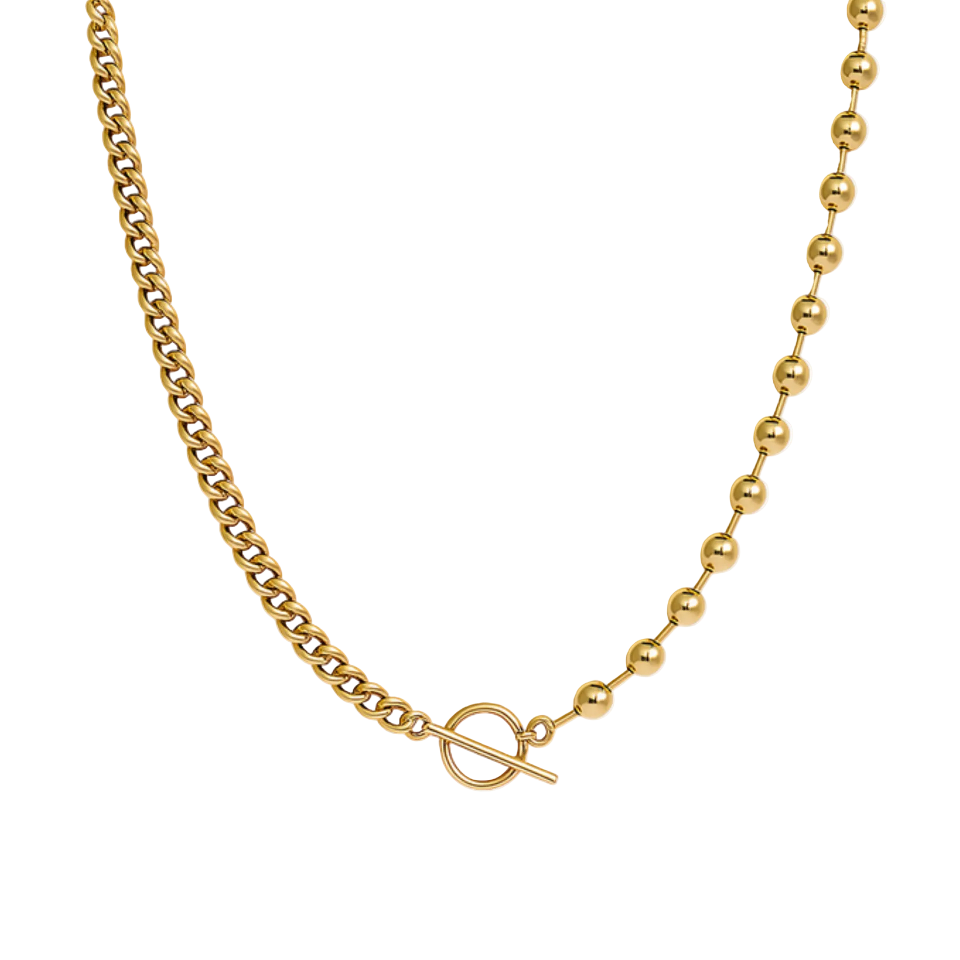 sphere chain kette halskette kugel panzerkette gold