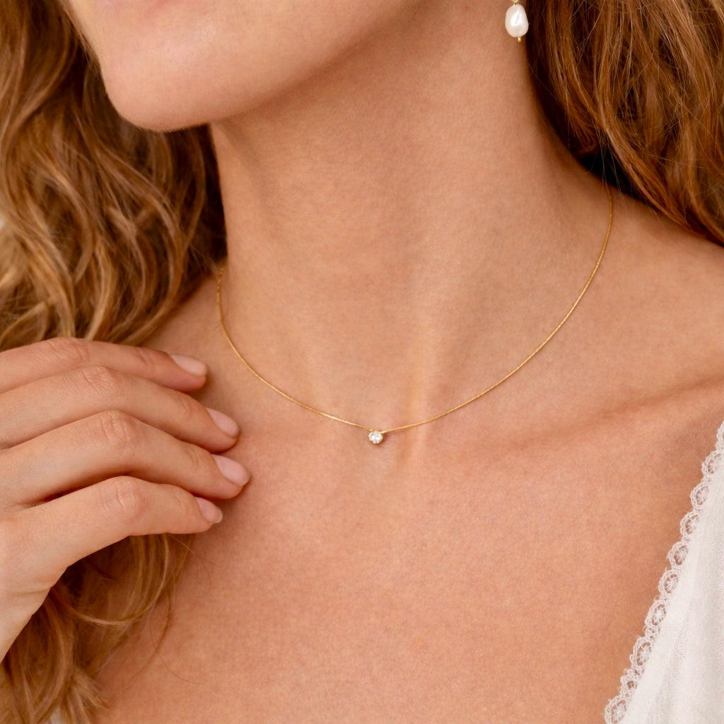 pure shine halskette eleganter kristall sparkle