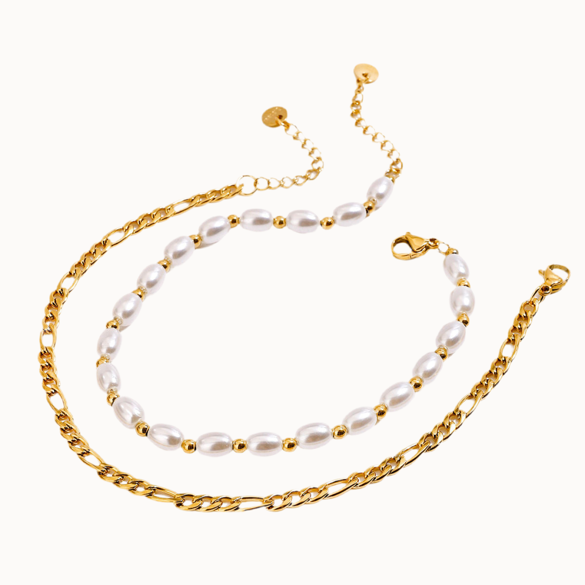 Pearl Chic Fußkettchen Set