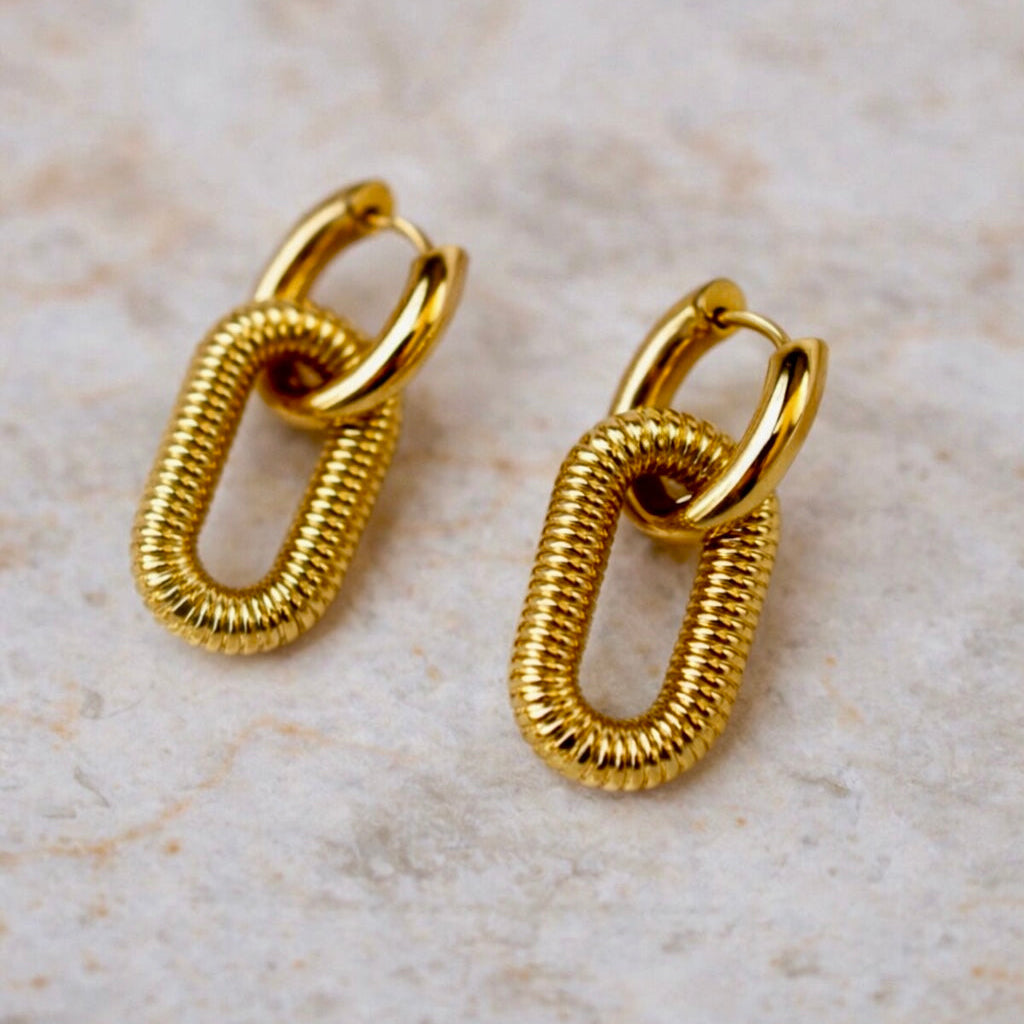 spiral hoop earrings gold vergoldet