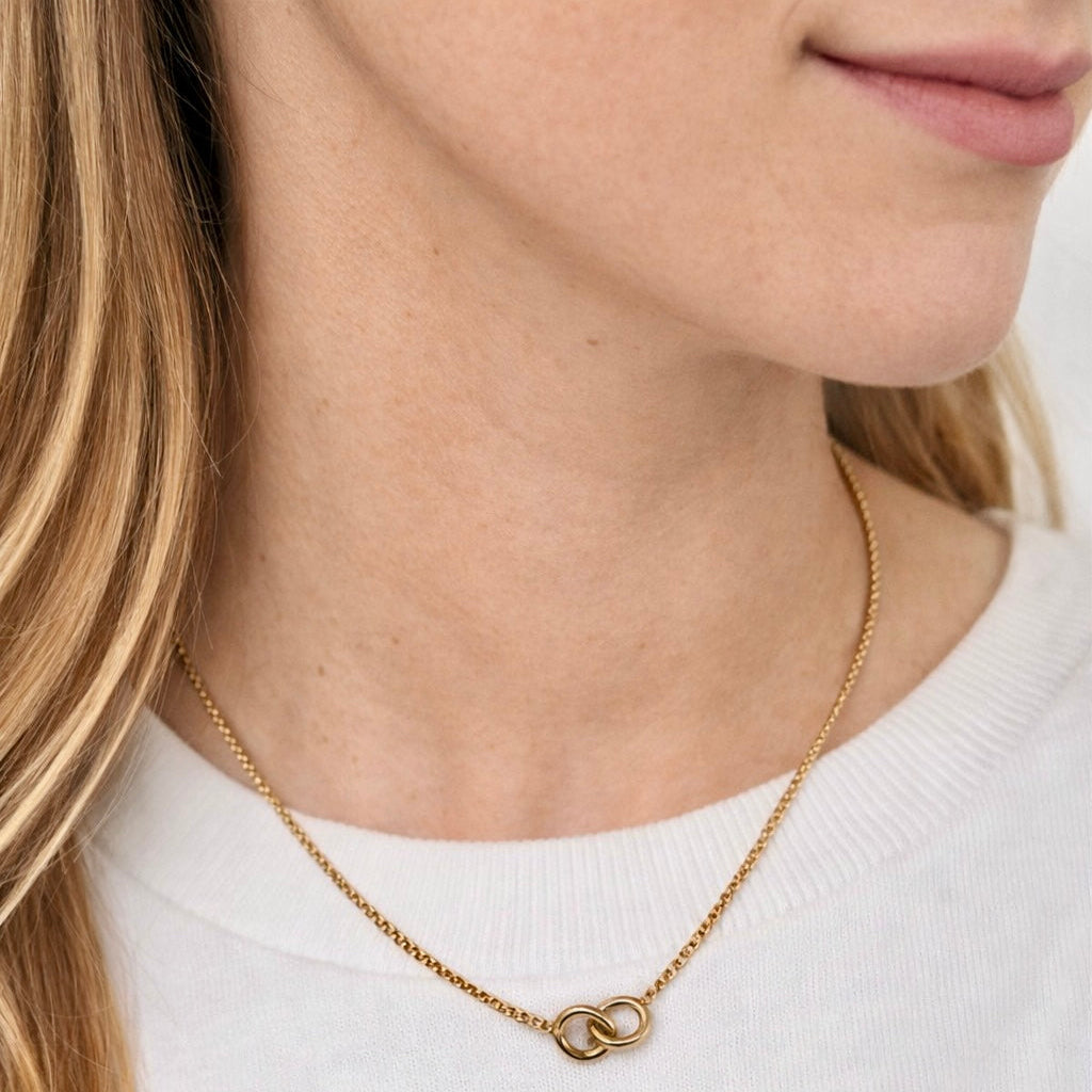 infinity gold kette edelstahl anhänger