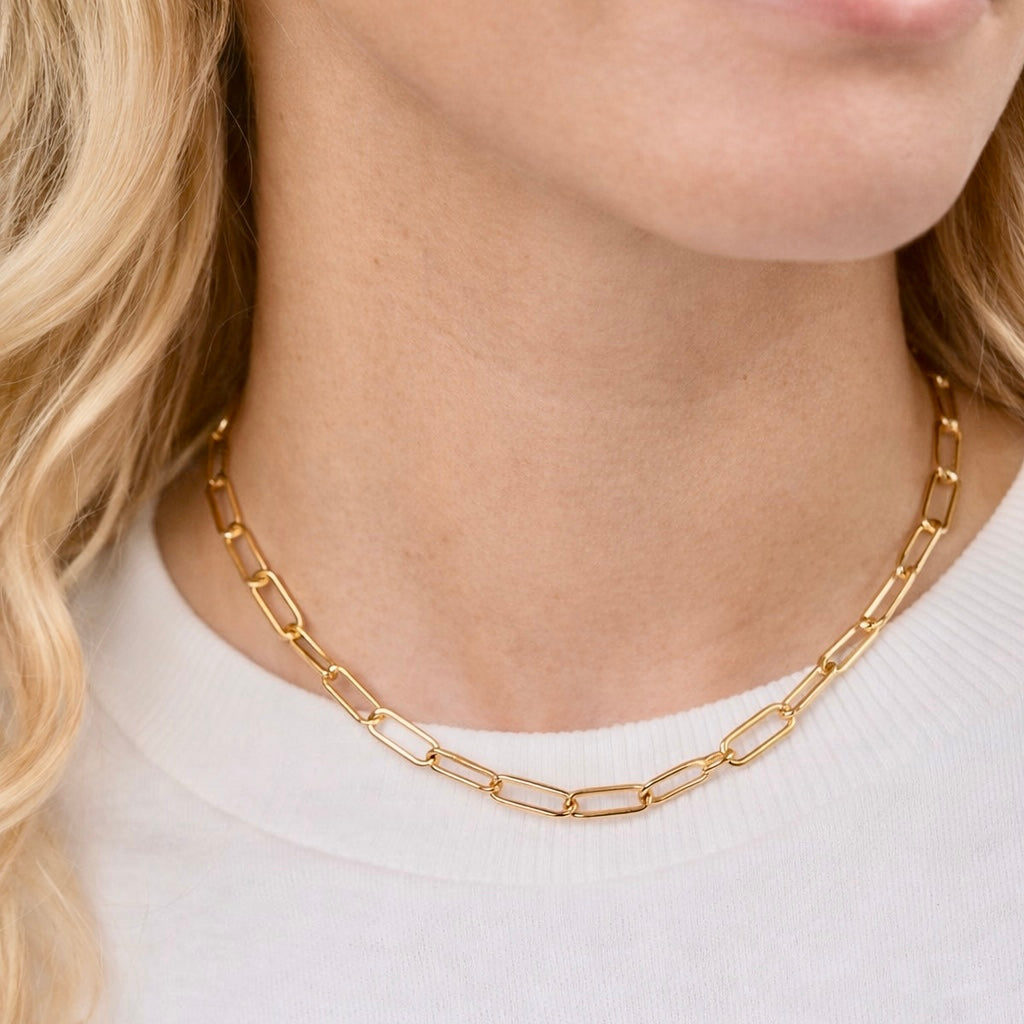 gliederkette 18k vergoldet minimalistisch design