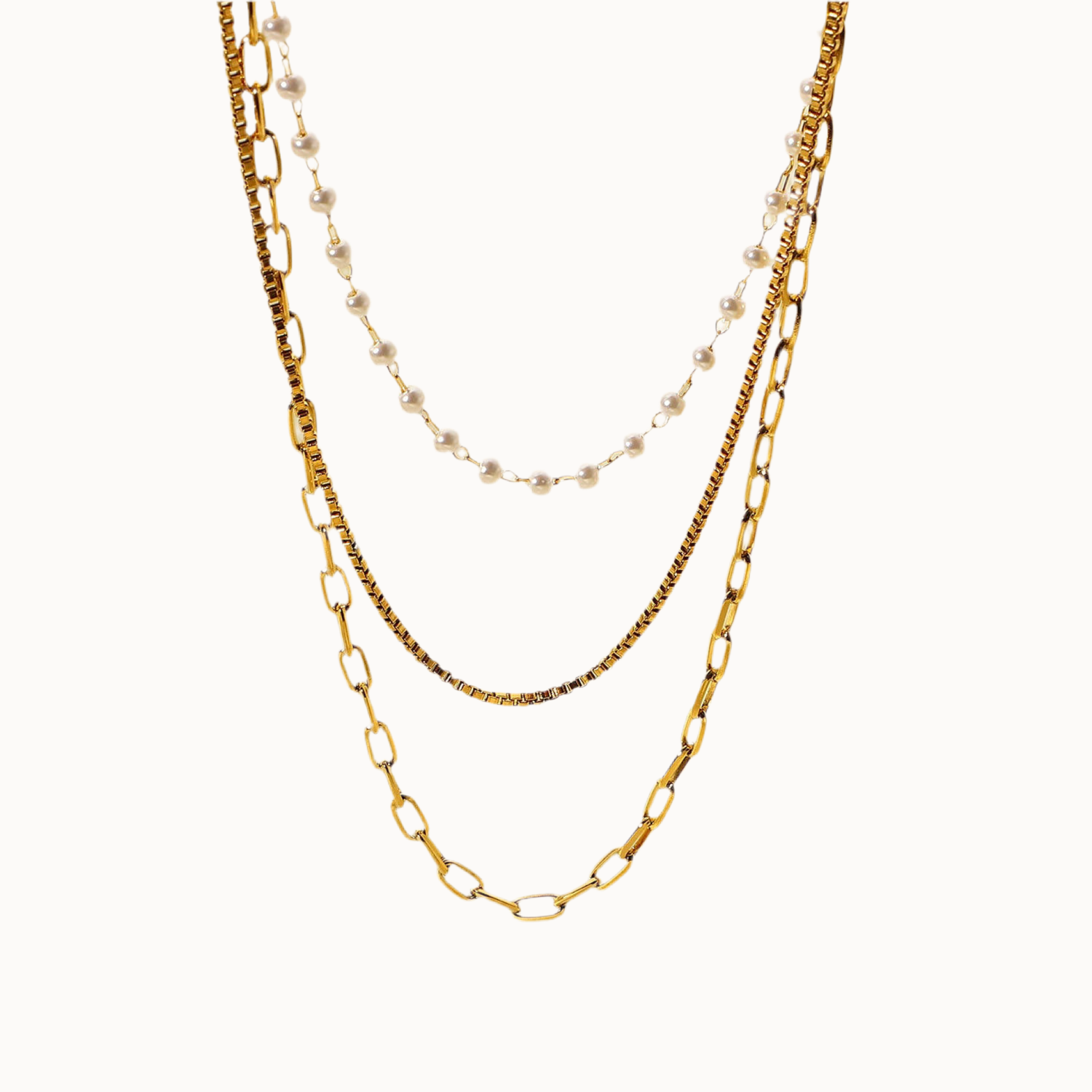 Pearl Harmony Layered Kette
