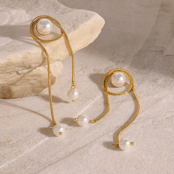 Modern Pearl Statement Ohrringe